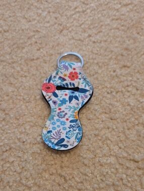 Floral Lip Balm Keychain Holder - Multicolor